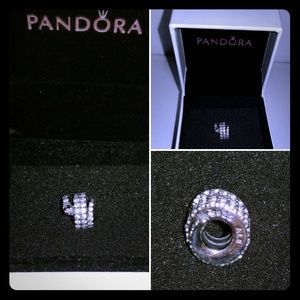 AUTHENTIC Pandora silver Sparkling Snake charm
